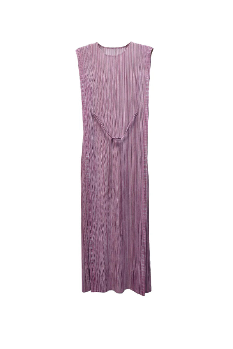 Designer Inspired Pleated Sleeveless Midi Dress