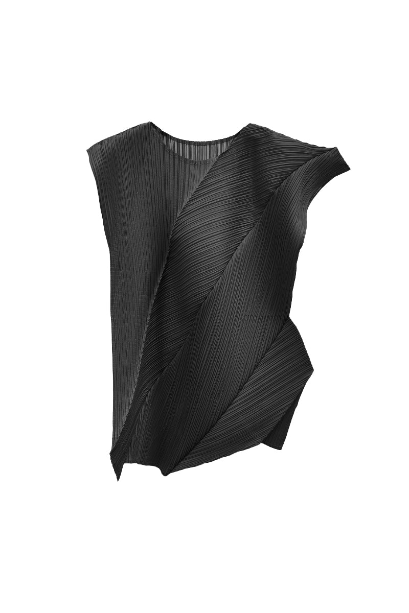Designer Inspired Pleated Cap-Sleeve Top