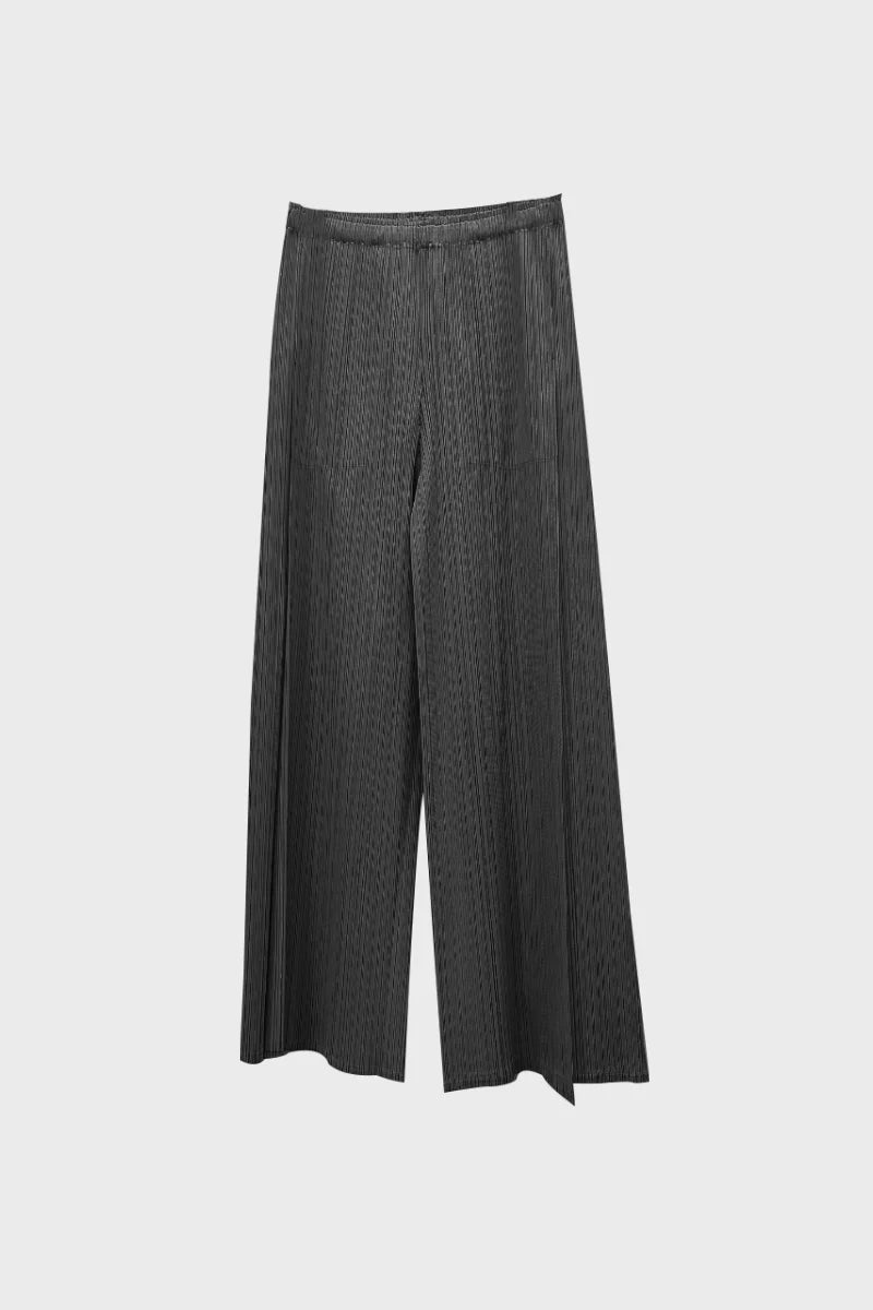Designer Inspired Pleated Wide-Leg Cropped Pants