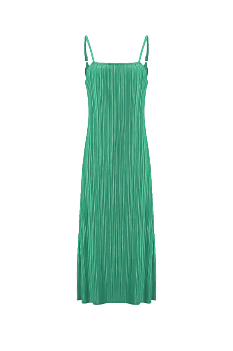 Designer Inspired Pleated Midi Slip Dress