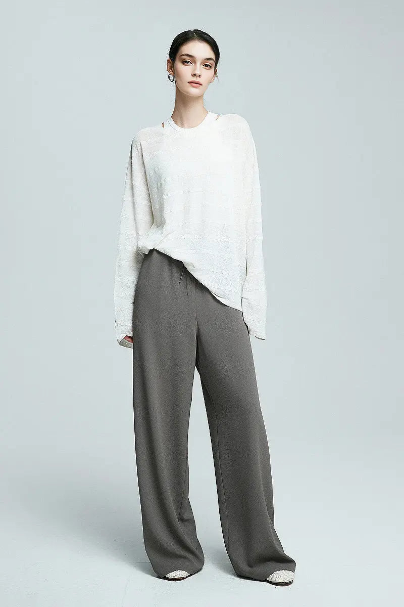 White Pull-On Wrinkle-Free Cooling Puddle Pants
